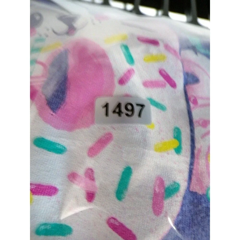 The Children's Place Girls Cat Donut Graphic Tee Purple Short Sleeve 10 12